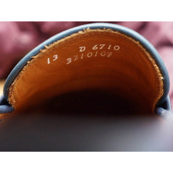 Allen Edmonds "RANDOLPH" Men's Leather BIT Penny Loafers 13 D Navy (580N) - Picture 14 of 15